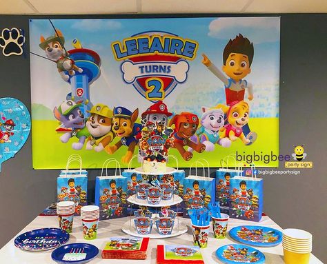 Beautiful Paw Patrol birthday banner. It can be customized with your name and age. Multiple sizes available. Ship to US, UK, Australia and Canada. Paw Patrol Birthday Banner, Paw Patrol Banner, Paw Patrol Printables, Paw Patrol Birthday Party, Facebook Banner, Paw Patrol Birthday, Birthday Party Decor, Vinyl Banners, Party Celebration