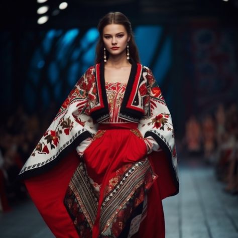 Ukrainian Traditional Clothing, Ukrainian Clothing, Russian Culture, Rich Family, Ukrainian Art, Dinner Outfits, Costume Design, Ukraine, Vogue