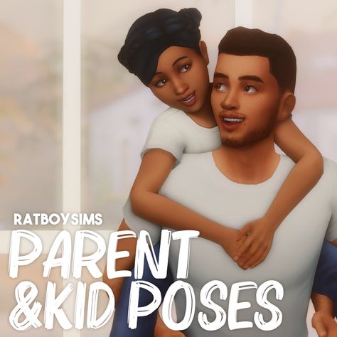 PARENT & KID POSES - RATBOYSIMS Twins Posing, Sims 4 Couple Poses, Toddler Poses, Sims 4 Challenges, Sims 4 Family, The Sims 4 Pc, Sibling Poses, Family Portrait Poses, Sims 4 Children