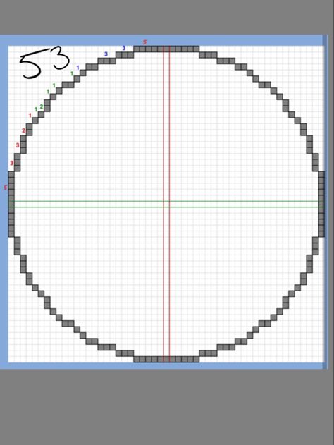 Minecraft Circle Guide, Minecraft Circle, Minecraft Circles, Cool Minecraft Creations, Minecraft Plans, Circle Template, Cool Minecraft, Minecraft Creations, Monster High