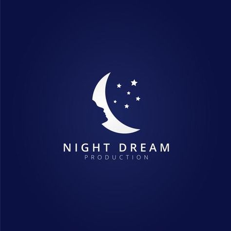 Movie Production Logo, Production Logo, Sky Logo, Movie Production, Dream Moon, Moon Vector, Moon Logo, Vector Art Design, Random Pict