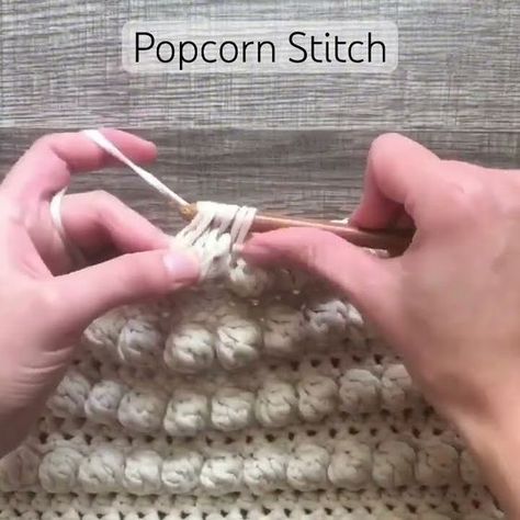 Crochet popcorn stitch tutorial video   #crochettutorial #crochetpattern #crochetstitch #popcorns Popcorn Video, Crochet Popcorn Stitch, Popcorn Stitch Crochet, Crochet Popcorn, Popcorn Stitch, Stitch Tutorial, Crochet Videos Tutorials, Crochet Stitch, Tutorial Video