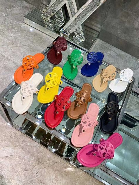 Baddie Slides, Tory Burch Sandals Outfit, Back To School Shoes, Pretty Sandals, Trendy Shoes Sneakers, Pretty Shoes Sneakers, Cute Shoes Heels, Miller Sandal, All Nike Shoes