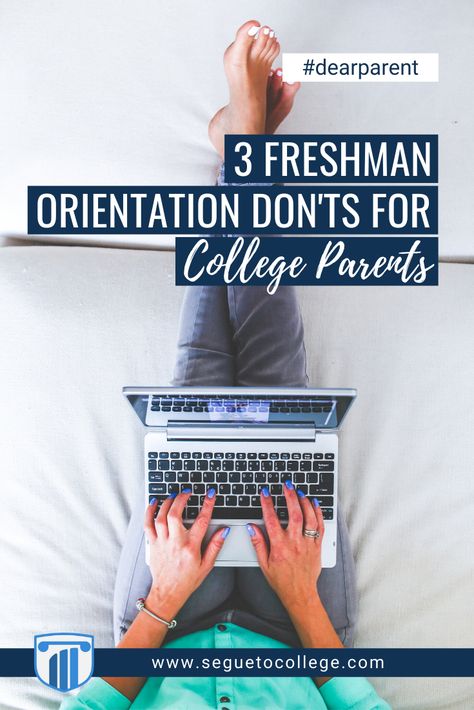 Are you making these freshman orientation mistakes? Discover these three don’ts for college parents! College Orientation Outfit Parent, College Orientation, Orientation Outfit, Freshman Orientation, College Parents, College Acceptance, College Freshman, Acceptance Letter, Freshman College