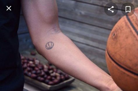 Basketball Tattoos, Tattoo Homme, Ball Hairstyles, Simple Line Drawings, Basketball Ball, Winter Sport, Mini Tattoos, Tattoo Idea, Please Wait