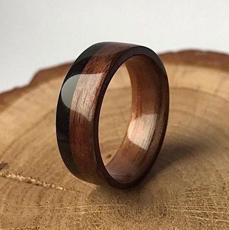 Wood Engagement Ring personalized wooden gifts for men's and women's 5 Year Anniversary .Wood ring are very light and comfortable to wear. The wooden ring is very beautiful minimalist style natural jewelry. It has very interesting form. Materials: The ring is made of walnut and ebony bent wood technique Wooden handmade ring. Forest surfaces are polished by hand to make them shiny. The forest is protected by a resin layer Absolutely natural rings are made with great love These wooden rings are ma Wedding Band Man, Natural Rings, Wooden Jewelery, Wood Engagement Ring, Wooden Wedding Bands, Personalised Wooden Gifts, Unique Mens Rings, Carbon Fiber Rings, Wood Anniversary Gift