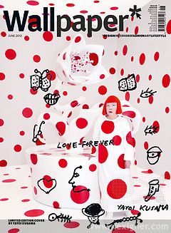 yayoi kusama and * June 2012 2012 Wallpaper, Wallpaper Cover, Wallpaper Uk, Wallpaper Magazine, Magazine Cover Design, Design Editorial, Design Brochure, Yayoi Kusama, Doodle Illustration