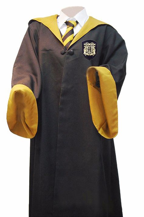 Remis en stock / Back in stock: Costume wizard black cape and tie Hufflepuff  Prix: 47.90 #new #nouveau #japanattitude #cosplay #harry #potter #jacket #cape #black #tie #hufflepuff #ernie #macmillan #laura #madley #cedric #helga #wizard #school #hogwarts #magic #halloween #carnaval #harrypotter #erniemacmillan #lauramadley Harry Potter Jacket, Cat Swimsuit, Harry Potter Uniform, Cosplay Cape, Hogwarts Uniform, Hogwarts Outfits, Hollywood Costume, Wizard School, Costume Noir