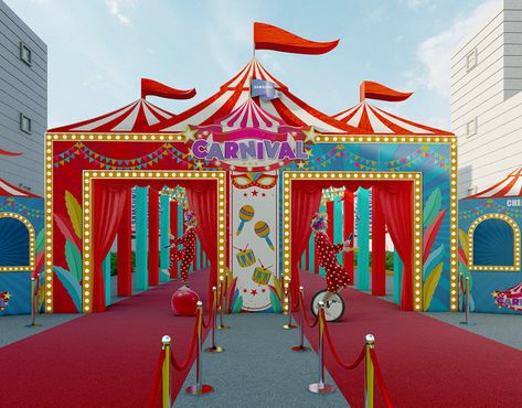 School Carnival Themes, Circus Birthday Party Decorations, Carnival Booths, Homecoming Themes, Carnival Tickets, Carnival Decorations, Clown Party, Kids Carnival, School Carnival