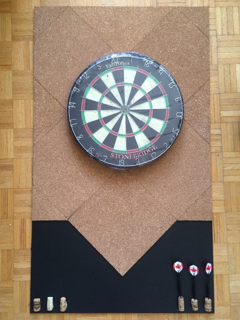 Diy Dart Board, Backboard Ideas, Outdoor Dart Board, Dart Board Backboard, Wall Cladding Interior, Dart Board Wall, Dart Board, Game Room Design, Wall Cladding