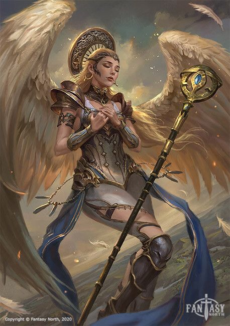 Deva Angel - Celestial -- DnD Monsters #DungeonCrawling #DnD #Monsters #Celestials #Angel #Deva #Inspiration #Magic #Fantasy #JRusso Angel Artwork, Angel Warrior, Ange Demon, Card Sleeves, Angels And Demons, Fairy Angel, Angel Art, Beautiful Fantasy Art, Creature Art