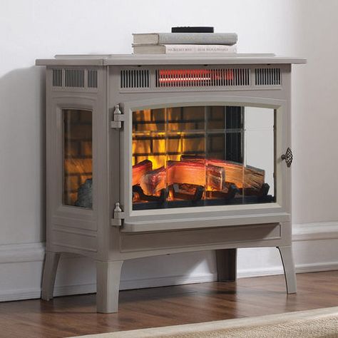 Explore Duraflame electric fireplaces and heaters from logs to full fireplaces with mantels, Duraflame has what you're looking for. 110% price matching. Free shipping. Electric Wood Stove, Electric Stove Fireplace, Duraflame Electric Fireplace, Free Standing Electric Fireplace, Electric Fireplace Stove, Electric Stove Heaters, Farmhouse Fireplace Decor, Fireplace Stove, Freestanding Stove