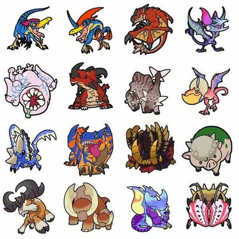 Monster hunter chibi by Stefan berber Monster Hunter Chibi Monsters, Chibi Monster Hunter, Chibi Monster, Crystal Chronicles, Monster Hunter 3rd, Monster Hunter Series, Monster Hunter Art, Monster Hunter World, Gundam Art