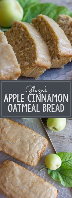 Soft and moist, and bursting with apple flavor. No mixer required! Cinnamon Oatmeal Bread, Apple Cinnamon Oatmeal, Oatmeal Bread, Cinnamon Oatmeal, Monkey Bread, Think Food, Dessert Bread, Apple Cinnamon, Breakfast Breads