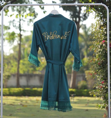 Emerald Bridesmaids, Bridal Robes Personalized, Monogram Robes, Satin Bridesmaids Robes, Bridesmaids Robes, Wedding Robes, Plus Size Robes, Personalized Robe, Bridal Party Robes