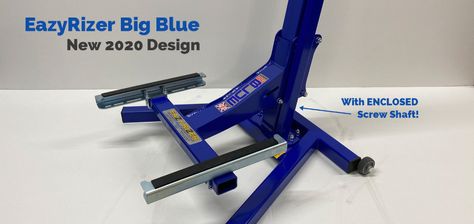 BIG BLUE Motorcycle Lift | Harley Davidson Lifts | EazyRizer Bikelifts Triumph Rocket, Bike Lift, Triumph Thunderbird, Blue Motorcycle, Lifting Platform, Harley Davidson Trike, Ducati Diavel, Motorcycle Wheels, Jack Stands