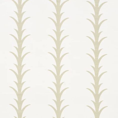 Schumacher Celerie Kemble Acanthus Stripe Performance Fabric Entry Wallpaper, Modern Traditional Home, Celerie Kemble, Island Cottage, Charleston House, Custom Roman Shades, Study Furniture, Interior Design Resources, Harbour Island