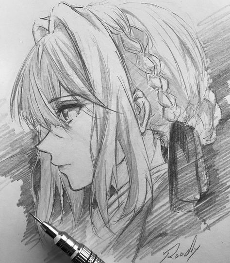 Anime Face Drawing, Violet Evergarden Anime, 얼굴 드로잉, Violet Evergarden, Beauty Art Drawings, Art Manga, 캐릭터 드로잉, Art Drawings Sketches Creative, Anime Character Drawing