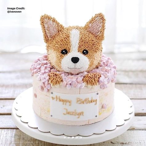 These intricate animal designs really take the cake! 🐶🍰 @ivenoven Puppy Adoption Birthday Party, Puppy Birthday Cakes, Dog Themed Birthday Party, Easy Minecraft Cake, Puppy Birthday Parties, Puppy Cake, Dog Birthday Cake, Animal Cakes, Dog Cakes