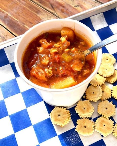 Authentic Minorcan Clam Chowder | #clamchowder #chowder #soup #recipe #Mediterranean Datil Pepper, Fish Chowder, Food And Culture, Chowder Soup, Salt Pork, Florida Food, Seafood Stew, Party Dishes, St Augustine Florida