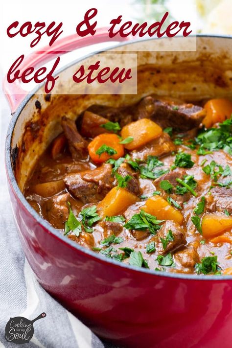 Oven Baked Beef Stew, Tender Beef Stew, Dutch Oven Beef Stew, Dutch Oven Beef, Oven Beef Stew, Stew Crockpot, Classic Beef Stew, Stew Beef, Hearty Beef Stew