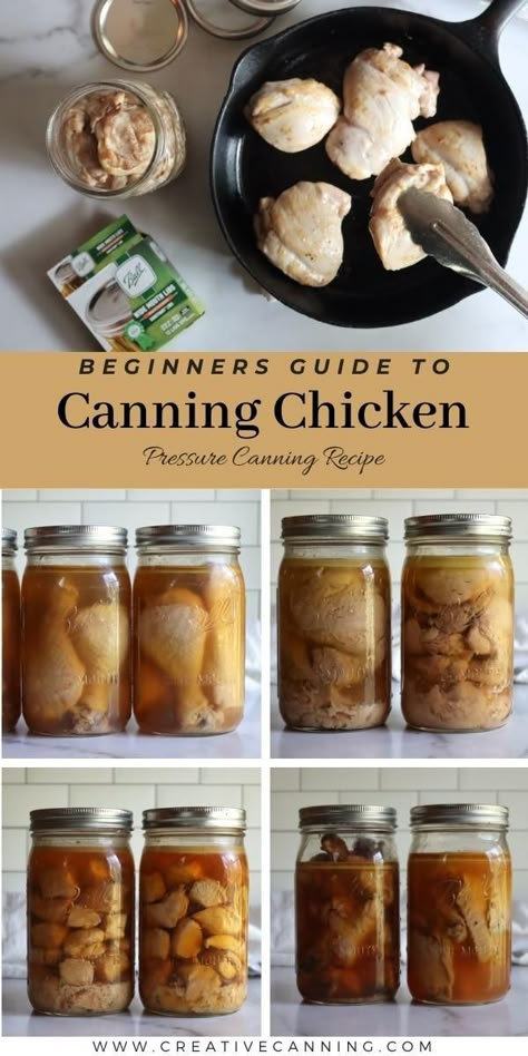 How To Use Instant Pot For Canning, Pressure Canning Whole Chicken, Canning Broth Pressure Cooker, What To Pressure Can, Canning Chicken Wings, Canning Chicken And Dumplings, Pressure Canning Meat Recipes, Canning Raw Chicken, Canning Cooked Chicken