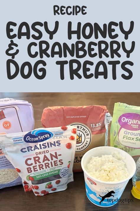 Recipe: Easy Honey & Cranberry Dog Treats Cranberry Dog Treats, Cranberry Treats, Recipes For Dogs, Dog Treats Recipe, Oh Honey, Cranberry Cheese, Honey Oats, Dog Tips, Cranberry Recipes