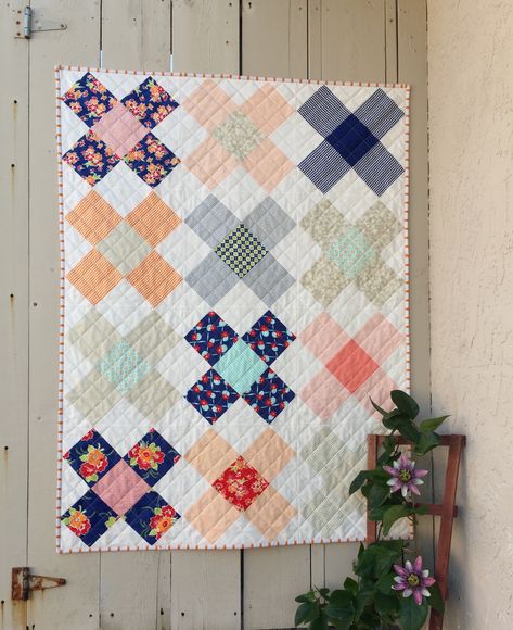 Granny Square Quilt Pattern Free, Calming Quilt Patterns, Granny Patch Quilt, Quilts Made From Charm Squares, Granny Square Quilt Block Free Pattern, Large Square Quilt, Granny Square Quilt Pattern, Charm Square Quilt Patterns Free, 5 Inch Square Quilt Patterns