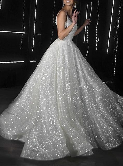 Glittering Dress, Cheap Prom Dresses Online, Sequin Ball Gown, Spaghetti Strap Wedding Dress, Ball Gown Prom Dresses, Gown Prom Dresses, Dress Wedding Party, Wedding Dresses With Straps, Satin Tulle