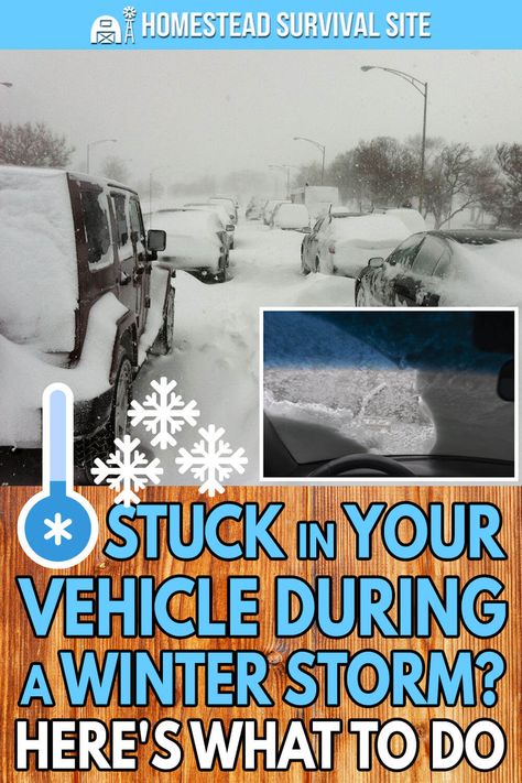 If you have to drive in the snow, be prepared for the worst. Find out what to do if you’re stuck in the snow and what you need to have with you here. #homesteadsurvivalsite #wintersurvival #winter #vehicle #safety Blizzard Food Prep Winter Storm, Winter Storm Prep, Winter Preparation, Winter Preparedness, Survival Prep, Winter Safety, Winter Tips, Emergency Prepardness, Winter Survival