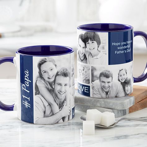 Love Photo Collage, Mug With Photo, Wedding Photo Collage, Mug Ideas, Personalized Photo Mugs, Mug Photo, Photo On Mug, Gifts For Dads, Custom Photo Mugs