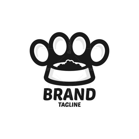 Paw food logo contains paw of pet combined with pet food bowl in negative space, paw food logo is suitable for pet shop or any pet food brand business Dog Food Logo Design, Pet Logos Ideas, Paw Logo Design Ideas, Dog Food Logo, Pet Food Logo, Pet Food Logo Design, Pet Food Branding Design, Alphabet Company, Paw Ideas