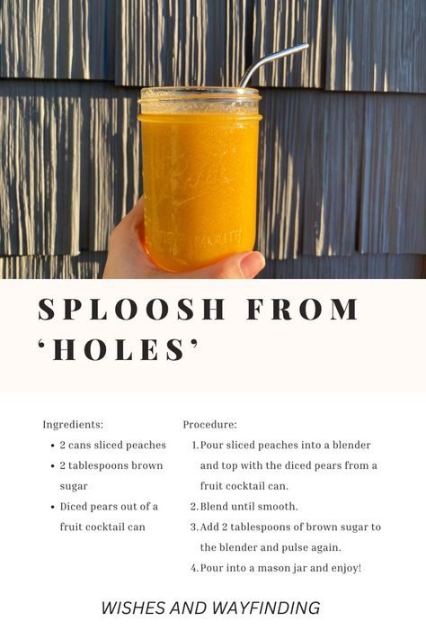 Recipe: Sploosh from ‘Holes’ Holes Movie, Holes Book, Movie Night Dinner, Refreshing Drinks Recipes, Dinner And A Movie, Night Food, Fruit Cocktails, Book Party, Watch Party