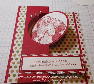 Flip Flop Cards, Santa's List, Stamped Christmas Cards, Santa Cards, Flip Cards, Stampin Up Christmas Cards, Card Tutorial, Fun Fold Cards, Noel Christmas