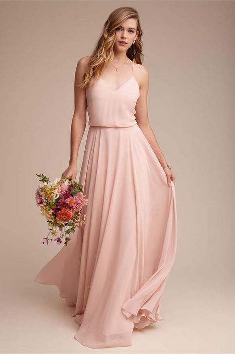 Elegant bridesmaid dress in blush. Comes in many other colors.  #wedding #weddingparty #bridesmaid #ad Bhldn Bridesmaid, Blush Pink Bridesmaids, Blush Pink Bridesmaid Dresses, Blush Bridesmaids, Pink Bridesmaid Dress, Plum Dress, Blush Bridesmaid Dresses, Blush Pink Dresses, Pink Bridesmaid Dresses