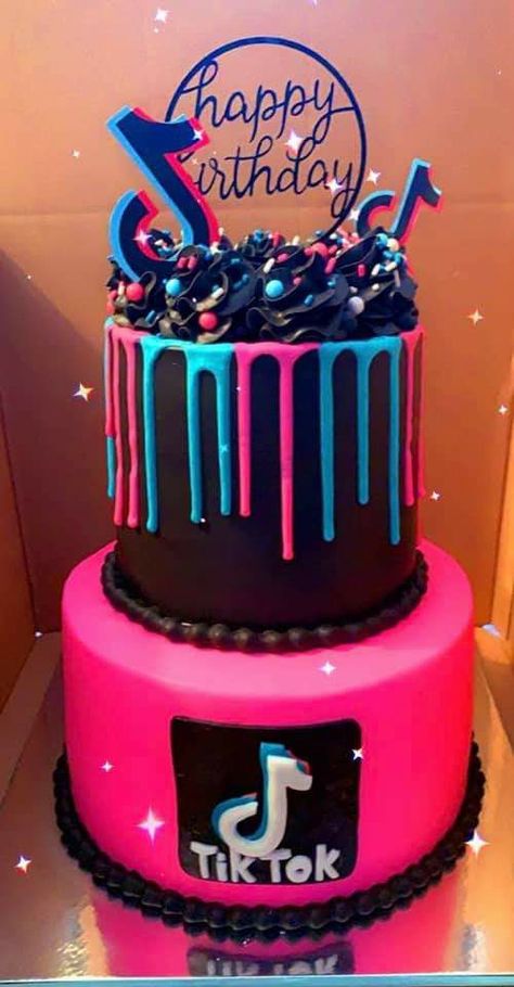 Tik Tok Theme Cake, Tik Tok Birthday Cake Ideas, Tiktok Birthday Cake Ideas, Tiktok Theme Cake, Tik Tok Birthday Cake, Tiktok Birthday Cake, Tik Tok Cake, Zoe Cake, Tiktok Theme