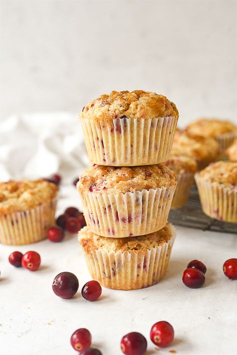 Cranberry Pineapple Muffins are tender and moist with a crunchy sugar topping. Perfect for a holiday breakfast or anytime. Cranberry Orange Muffins With Streusel Topping, Cranberry Gingerbread Muffins, Apple Cranberry Muffins Healthy, Craisin Muffins Dried Cranberries, Paleo Cranberry Muffins, Quick Brunch Recipes, Pineapple Muffins, Fresh Cranberry Recipes, Fall Muffins