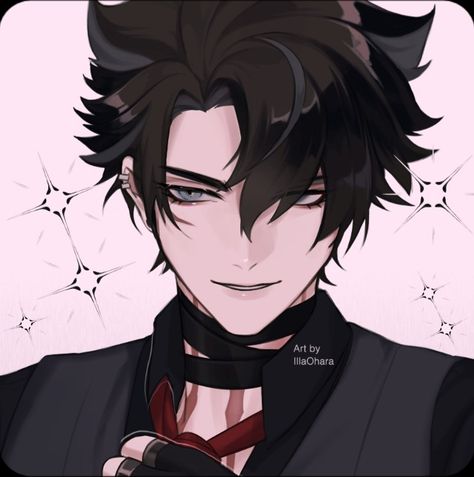 Art by @/illa_ohara on x Wriothesley Pfp Fanart, Wriosthley Fanart, Wriothesley Pfp, Wriothesley Icon, Wriothesley Fanart, Handsome Anime Guys, I'm A Simp, Handsome Anime, Cute Anime Guys