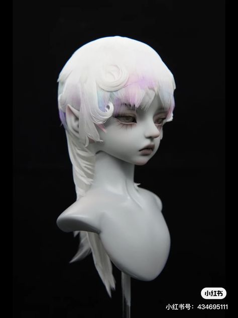 Bjd Tattoo, Clay Hair, Doll Aesthetic, Art Deco Posters, Anime Hair, Anime Dolls, Hair Reference, Pretty Dolls, Drawing Reference Poses