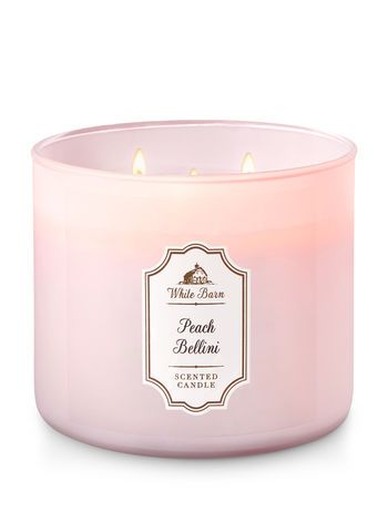 Pink Bath And Body Works Candle, Bath And Body Works Candles, Body Candles, White Barn Candle, Candle Bath, Bath N Body Works, Bath Body Works Candles, Peach Bellini, Bath And Body Work