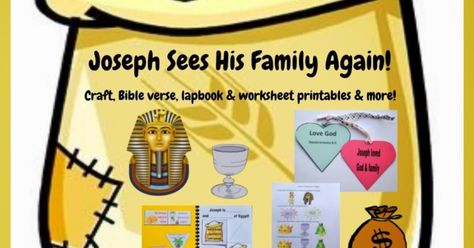 Bible Fun For Kids: Genesis: Joseph Reunited With His Family in Egypt Joseph Helps His Family Craft, Joseph Crafts, Joseph's Brothers, Joseph In Egypt, Egypt Crafts, The Book Of Genesis, Book Of Genesis, History For Kids, Family Crafts