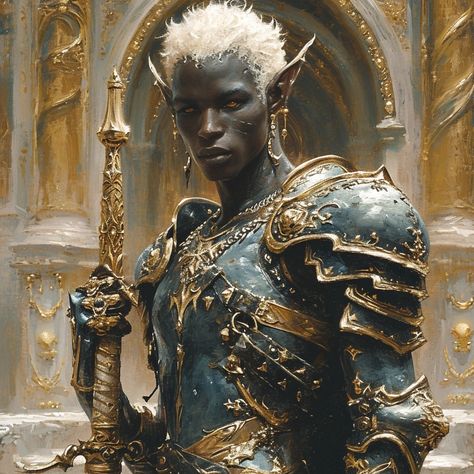 Fae Soldier, Black Elves, Fairy Folk, Code Lyoko, Character Portrait, Fairies Elves, Fantasy Book, Black Characters, Dark Elf