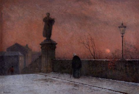 Jakub Schikaneder, Moonlight Painting, Traditional Paint, Rene Magritte, Plastic Art, Creative Life, Album Art, Prague, Art History