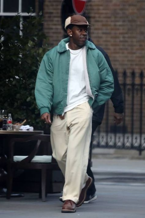 Eclectic Grandpa Is The Trend That's Already Defining 2024 | Who What Wear Grandpa Outfit Men, Tyler The Creator Outfits, Grandpa Fashion, Grandpa Outfit, Dapper Suits, Outfits Men Streetwear, Streetwear Ideas, Grandpa Style, Street Fashion Men Streetwear