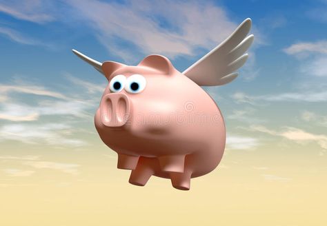 When Pigs Fly. A literal description of a pink pig with a set of wings flying in #Sponsored , #sponsored, #AFFILIATE, #literal, #Pigs, #wings, #description When Pigs Fly, Pig Pictures, Pig Drawing, Pig Illustration, Pigs Fly, Flying Pig, Pigs, Piggy Bank, Royalty Free Images