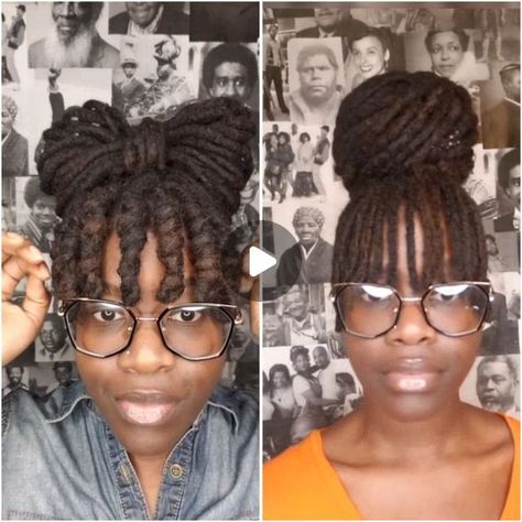 @esh.lox on Instagram: "I've been obsessed with loc bangs lately. What do ya'll think, are loc bangs a Go👍🏿or No👎🏿? . . . #locbang#locbangs#locknots#locbun#semifreeformlocs#thicklocs#starterlocs#locnation#locjourney#locstyleforwomen#locupdo#cleveland" Loc Ponytail Styles With Bangs, Loc Ponytail With Bangs, Loc Bangs And Bun, Loc Bun With Bangs, Bangs With Locs, Locs With Bangs Black Women, Loc Styles With Bangs, Loc Protective Styles, Diy Buns