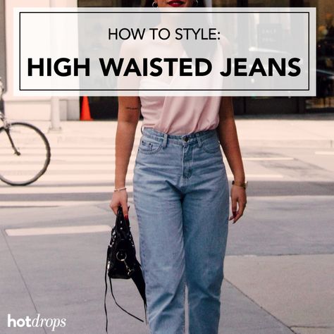 What to wear with high waisted jeans this season #trending #highwaistedjeans High Waisted Relaxed Jeans Outfit, High Waisted Jeans And Tshirt, Shirts To Wear With High Waisted Jeans, Tops For High Waisted Jeans, Styling High Waisted Jeans, Tops With High Waisted Jeans, Highwaistedjeans Outfits, What To Wear With High Waisted Jeans, Super High Waisted Jeans Outfit