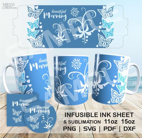 Cricut Mug Press, Infusible Ink Transfer Sheets, Butterfly Mug, Orange Mugs, Spring Svg, Mug Svg, Mug Press, Red Mug, Tassen Design