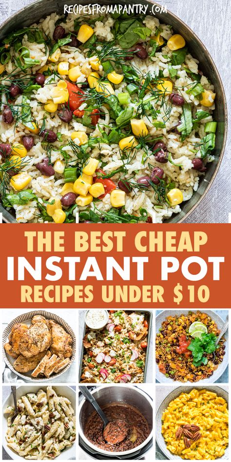 Instant Pot Lunch Recipes, Instant Pot Dump Meals, Cheap Instant Pot Recipes, Instant Pot Lunch, Cheap Instant Pot, Instant Pot Meal Prep, Pot Beans, Low Carb Instant Pot Recipes, Budget Food