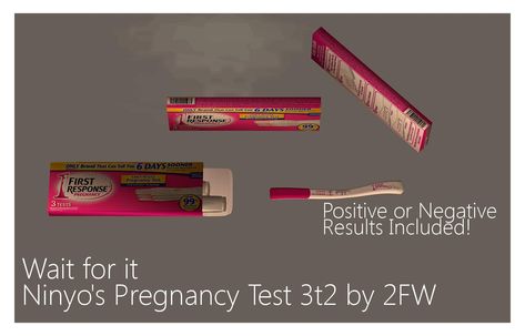 Wait For It - Ninyo's Pregnancy Test Set 3t2 - Two Fingers Whiskey Sims 4 Pregnancy Test, Sims Pregnant, Negative Pregnancy Test, Negative And Positive, Hamma Beads Ideas, Sims 4 Clutter, Barbie Miniatures, Positive Pregnancy Test, Sims Ideas